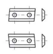 LEMAN Plaquettes Réversibles Au Carbure -35° - Biais Latéral 5° (Boîte De 10)