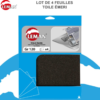 LEMAN - 4 FEUILLES TOILE EMERI 230X280 GR 40/60/100/150