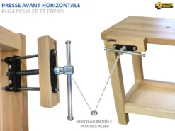 ETABLIS FRANCOIS - EBPRO Établi Bricoleur Avec 2 Presses Horizontales PH24 Et Poteaux De Serrage PM -Scheppach Soldes Magasin ETABLIS FRANCOIS EBPRO etabli Bricoleur avec 2 Presses h 5