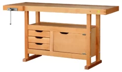 OUTIFRANCE - 0013143 Établi Bois à Caisson - 1500x500 Mm - 1 Porte / 3 Tiroirs