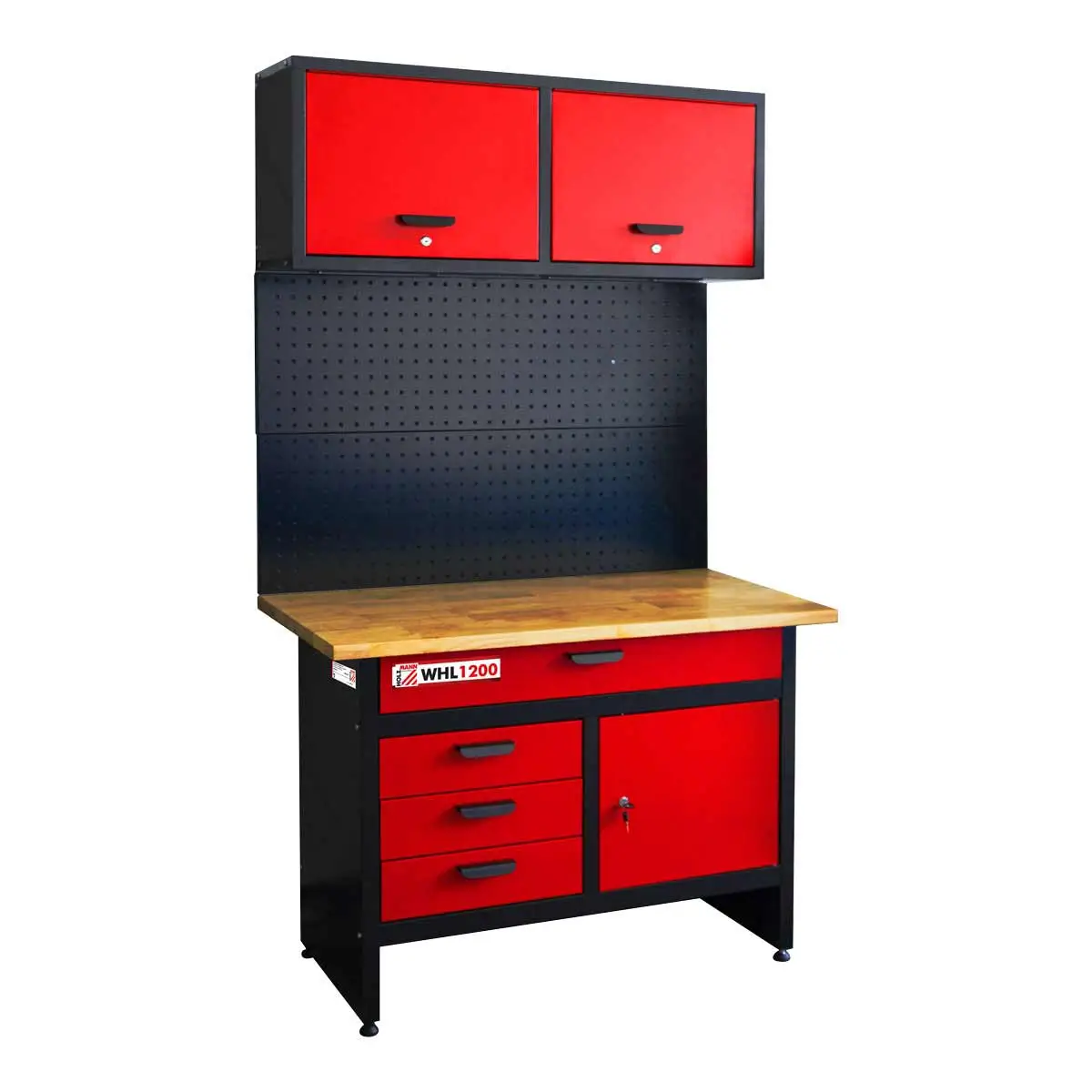 HOLZMANN - WHL1200 - Établi Métallique Avec Armoire Murale Et Panneau Perforé 2 HOLZMANN - WHL1200 - Établi Métallique Avec Armoire Murale Et Panneau Perforé – Image 2