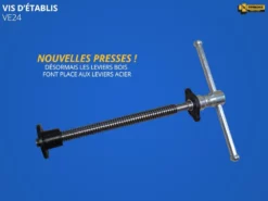 ETABLIS FRANCOIS - MEVS Établi Menuisier Ébéniste Avec Presse Avant Verticale VE24 (1500, 2000, 2200, 2500 Mm) -Scheppach Soldes Magasin Etablis Francois MEVS etabli ebeniste Avec presse vertic 1