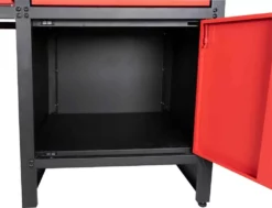 HOLZMANN - WT1700 Etabli Métallique De Travail 1700 Mm Avec Rangements 6 Tiroirs Et 1 Armoire -Scheppach Soldes Magasin HOLZMANN WT1700 Etabli de travail avec rangements 2