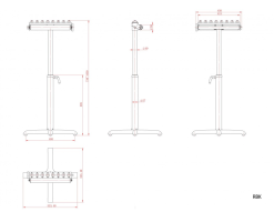 Holzprofi - RBK Servante à Rouleau Et à Billes (Hauteur : 1150 Mm Max) -Scheppach Soldes Magasin Holzprofi RBK Servante a rouleau et a billes Hauteur 115 2
