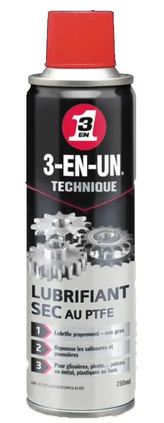 3 EN 1 3-EN-1 - Lubrifiant Sec Au PTFE Pour Machine à Bois 1 3 EN 1 3-EN-1 - Lubrifiant Sec Au PTFE Pour Machine à Bois