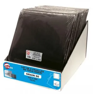 LEMAN Lot De 4 Feuilles De Papier Abrasif - Papier Anti-encrassant 1 LEMAN Lot De 4 Feuilles De Papier Abrasif - Papier Anti-encrassant