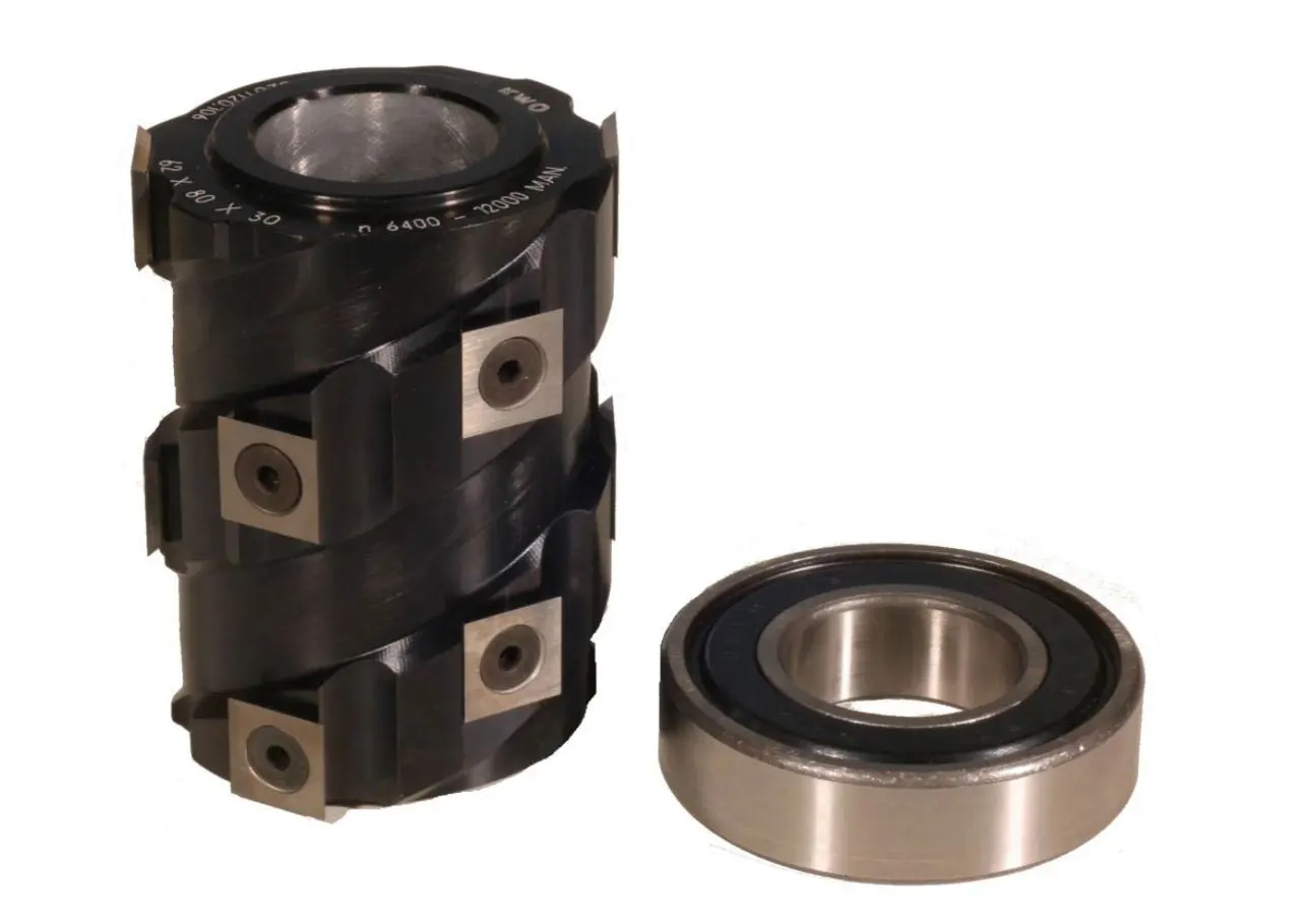 KWO - Porte-outils Hélicoïdal à Plaquettes Pour Calibrer, Chantourner Et Dresser Ø 62 Mm - Hauteur 60 - Alésage 30 1 KWO - Porte-outils Hélicoïdal à Plaquettes Pour Calibrer, Chantourner Et Dresser Ø 62 Mm - Hauteur 60 - Alésage 30