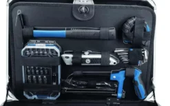 SCHEPPACH - TB150 - Malette à Outils - 101 Outils En Chrome Vanadium -Scheppach Soldes Magasin TB150 avec marteau cutter scie cles allen