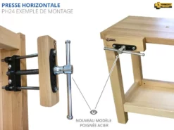 ETABLIS FRANCOIS ÉTABLIS FRANÇOIS - EMH Etablis Menuisier Avec Presse Avant Horizontale PH28 -Scheppach Soldes Magasin eTABLIS FRANcOIS EMH Etablis menuisier avec presse avant 7