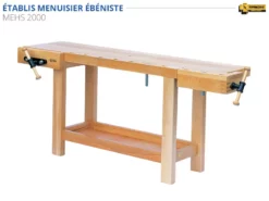 ETABLIS FRANCOIS ÉTABLIS FRANÇOIS - MEHS Etablis Menuisier Ebéniste Avec Presse Avant Horizontale PH28 (Longueur : 1500,2000,2200 Et 2400 Mm)