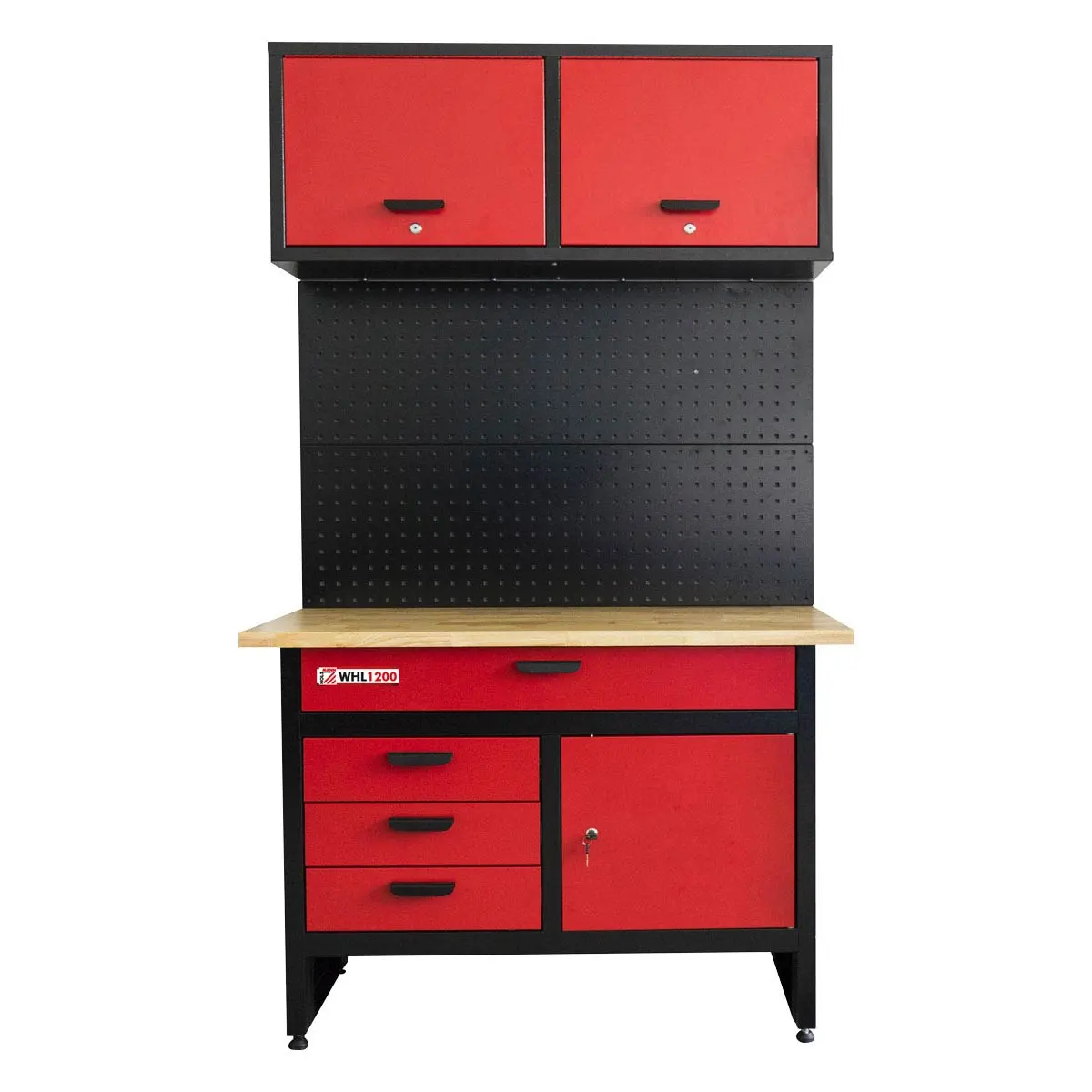 HOLZMANN - WHL1200 - Établi Métallique Avec Armoire Murale Et Panneau Perforé 1 HOLZMANN - WHL1200 - Établi Métallique Avec Armoire Murale Et Panneau Perforé