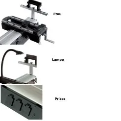 LEMAN - EST290 - Stand/ Établi Portatif Avec Prises, étau Et Lampe -Scheppach Soldes Magasin leman stand est290 1414363781