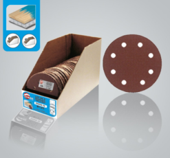 LEMAN - 8 DISQUES VELCRO 8 OU 6 TROUS ø115 | 125 | 150 MM GR40 | 80 | 120